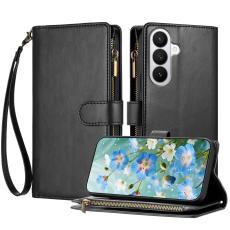 Samsung Galaxy S26 Pro Fodral Multifunktionellt L&auml;der Svart