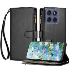 Motorola Edge 70 Fodral Multifunktionellt L&auml;der Svart