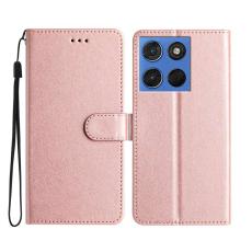 Motorola Edge 70 Fodral L&auml;der Ros&eacute;guld