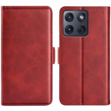 Motorola Edge 70 Fodral L&auml;der R&ouml;d