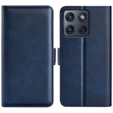 Motorola Edge 70 Fodral L&auml;der Bl&aring;