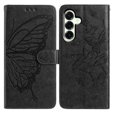 Samsung Galaxy A57 5G Fodral Med Fj&auml;ril Tryck Svart