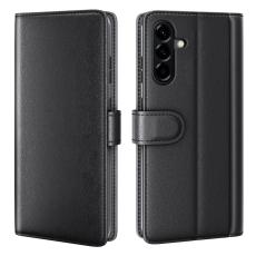 Samsung Galaxy A57 5G Fodral Premium &Auml;kta L&auml;der Svart