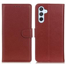 Samsung Galaxy A37 5G Fodral Litchi L&auml;der Brun