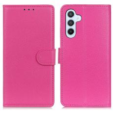 Samsung Galaxy A37 5G Fodral Litchi L&auml;der Rosa