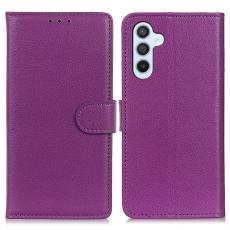 Samsung Galaxy A37 5G Fodral Litchi L&auml;der Lila