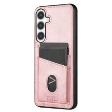 AZNS Samsung Galaxy A37 5G Skal Med Kortfack L&auml;der Ros&eacute;guld