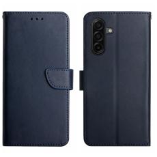 Samsung Galaxy A57 5G Fodral &Auml;kta L&auml;der Bl&aring;