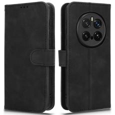 Honor Magic7 Pro Fodral L&auml;der Skin Feel Svart