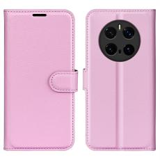 Honor Magic7 Pro Fodral Litchi L&auml;der Ljus Rosa
