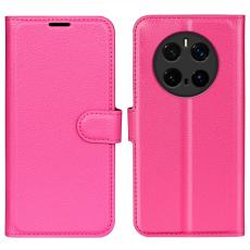 Honor Magic7 Pro Fodral Litchi L&auml;der Rosa