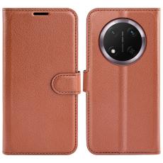 Honor Magic7 Lite Fodral Litchi L&auml;der Brun