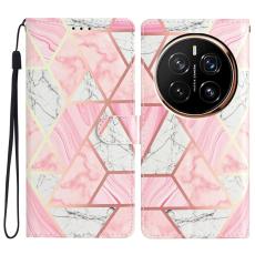 Honor Magic7 Pro Fodral Med Tryck Rosa Marmor