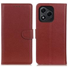 Honor 400 Lite Fodral Litchi L&auml;der Brun