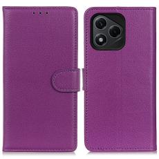 Honor 400 Lite Fodral Litchi L&auml;der Lila