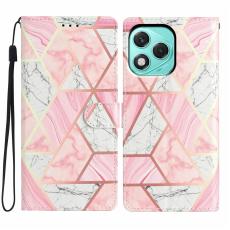 Honor 400 Lite Fodral Med Tryck Rosa Marmor