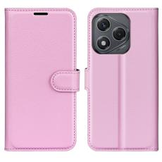Honor 400 Smart Fodral Litchi L&auml;der Ljus Rosa