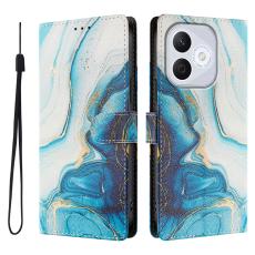 Honor 400 Lite Fodral Med Tryck Bl&aring; Marmor