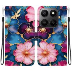 Honor 400 Smart Fodral L&auml;der Blue Gold Flower