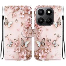 Honor 400 Smart Fodral L&auml;der Pink Butterfly
