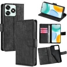 Honor X5c Plus Fodral Krokodil Textur L&auml;der Svart