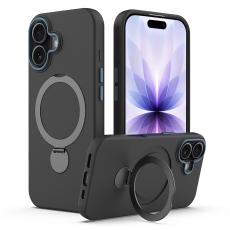 iPhone 17 Skal MagSafe Kickstand Hybrid Svart