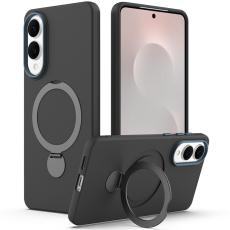 Samsung Galaxy S25 Edge Skal MagSafe Kickstand Hybrid Svart