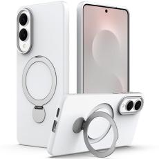 Samsung Galaxy S25 Edge Skal MagSafe Kickstand Hybrid Vit