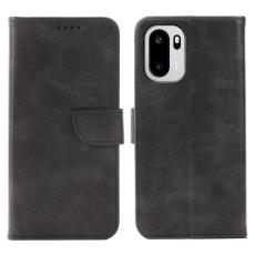 OnePlus 15R Pl&aring;nboksfodral L&auml;der Svart