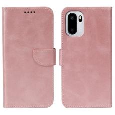 OnePlus 15R Pl&aring;nboksfodral L&auml;der Ros&eacute;guld