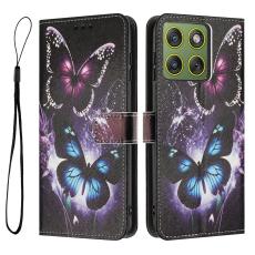 Motorola Edge 70 Fodral Med Tryck Fj&auml;rilar