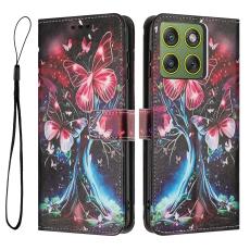 Motorola Edge 70 Fodral Med Tryck Tr&auml;d / Fj&auml;rilar