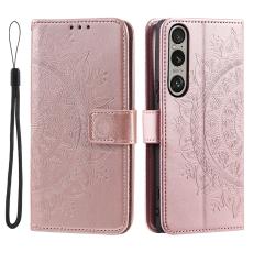 Sony Xperia 1 VII Fodral Mandala L&auml;der Ros&eacute;guld