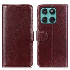 Motorola Edge 60 / 60 Fusion Fodral Crazy Horse L&auml;der Brun