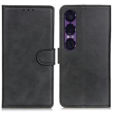 Sony Xperia 1 VII Fodral L&auml;der Svart