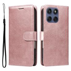 Motorola Edge 60 / 60 Pro / 60 Fusion Fodral L&auml;der Ros&eacute;guld