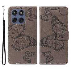 Motorola Edge 60 / 60 Pro / 60 Fusion Fodral Fj&auml;ril Tryck Gr&aring;