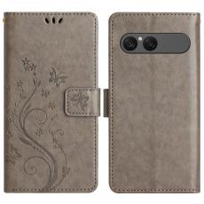 Sony Xperia 10 VII Fodral Med Blommigt Tryck Gr&aring;