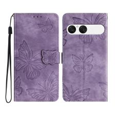 Sony Xperia 10 VII Fodral Fj&auml;ril Tryck Lila