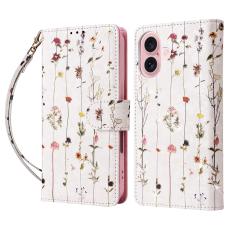 iPhone 17 Fodral RFID L&auml;der Sm&aring; Blommor