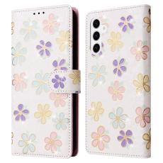 Samsung Galaxy S26 Plus Fodral RFID L&auml;der F&auml;rgglada Blommor
