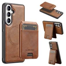 LC.IMEEKE Galaxy S26 Skal Med Avtagbar Korth&aring;llare L&auml;der Brun