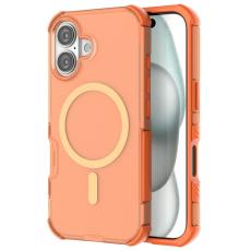 iPhone 16 Skal MagSafe Shockproof Hybrid Orange
