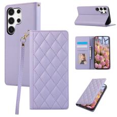 Samsung Galaxy S26 Ultra Fodral RFID Rhombus L&auml;der Lila