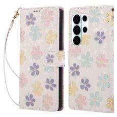 Samsung Galaxy S26 Ultra Fodral RFID L&auml;der F&auml;rgglada Blommor