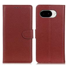 Google Pixel 10a Fodral Litchi L&auml;der Brun