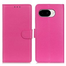 Google Pixel 10a Fodral Litchi L&auml;der Rosa