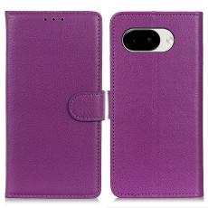 Google Pixel 10a Fodral Litchi L&auml;der Lila