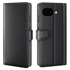 Google Pixel 10a Fodral Premium &Auml;kta L&auml;der Svart