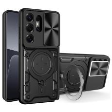 Samsung Galaxy S26 Ultra Skal CamShield Kickstand Hybrid Svart